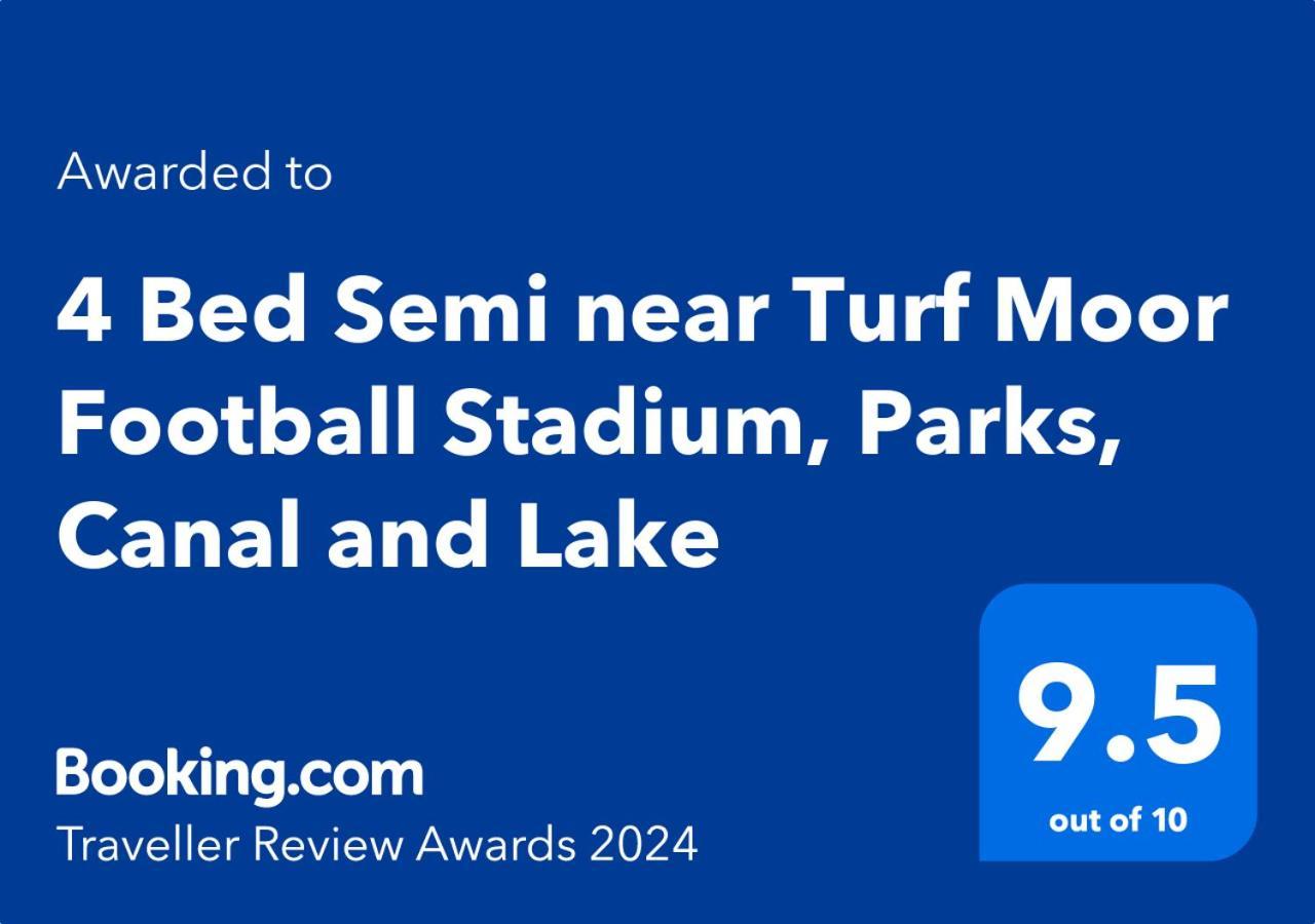 Clariturf - 4 Bedroom Semi - Private Parking Near Turf Moor, Town Centre, Transport And Motorway Links Next To Canal, 3 Parks And Lake - Sky And Netflix بيرنلي المظهر الخارجي الصورة